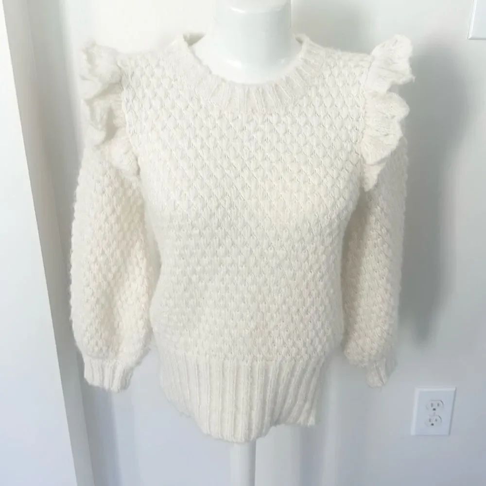St. Roche Candy Alpaca Sweater-Ivory S - Picture 2 of 9